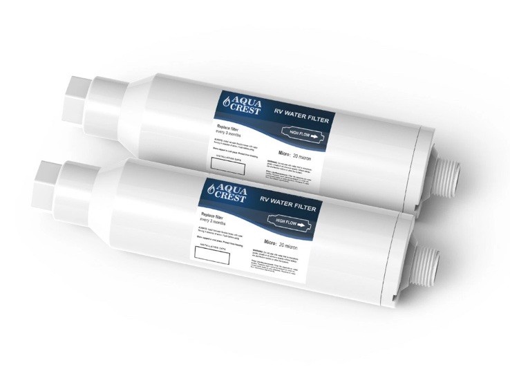 AQUA CREST RV Inline Water Filter For RVs and Marines 2 Pack New E13 gallery