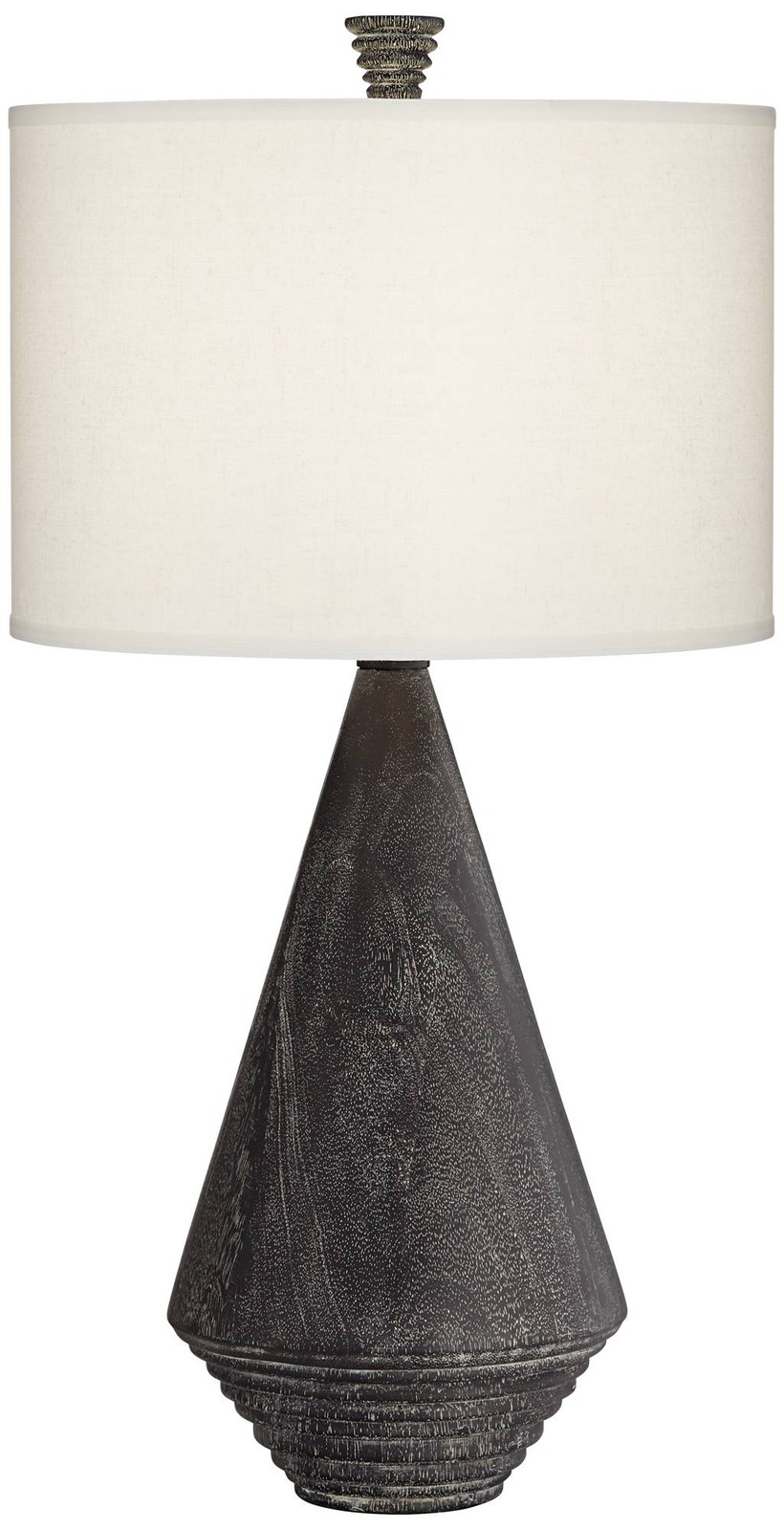 360 Lighting Adelis 31" High Textured Black Modern Pyramid Table Lamp gallery
