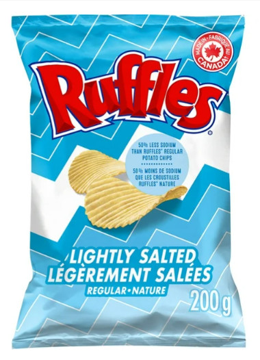 Ruffles Regular Lightly Salted Potato Chips, 200g gallery