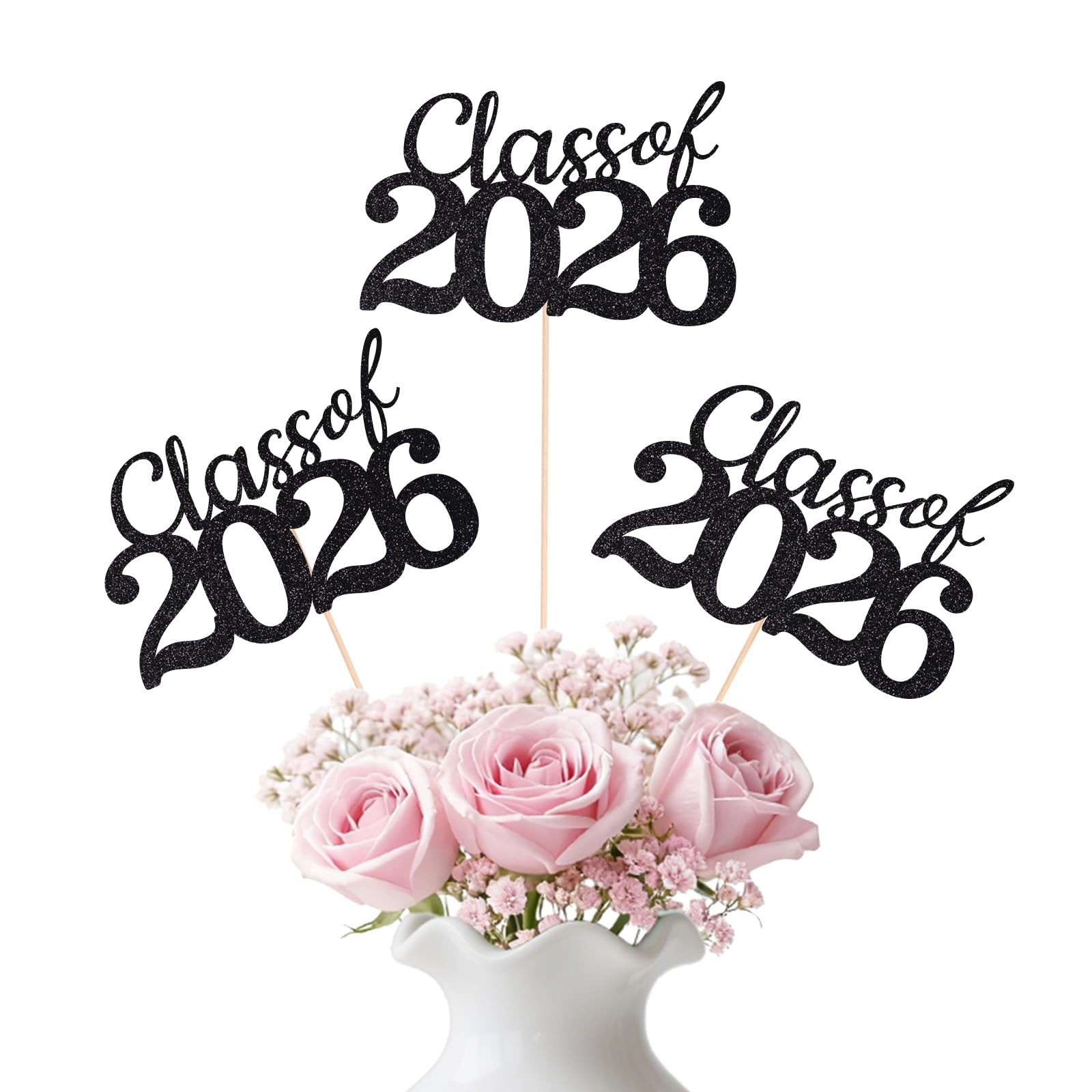 Class of 2026 Graduation Table Centerpieces Black Gold Party Decorations gallery