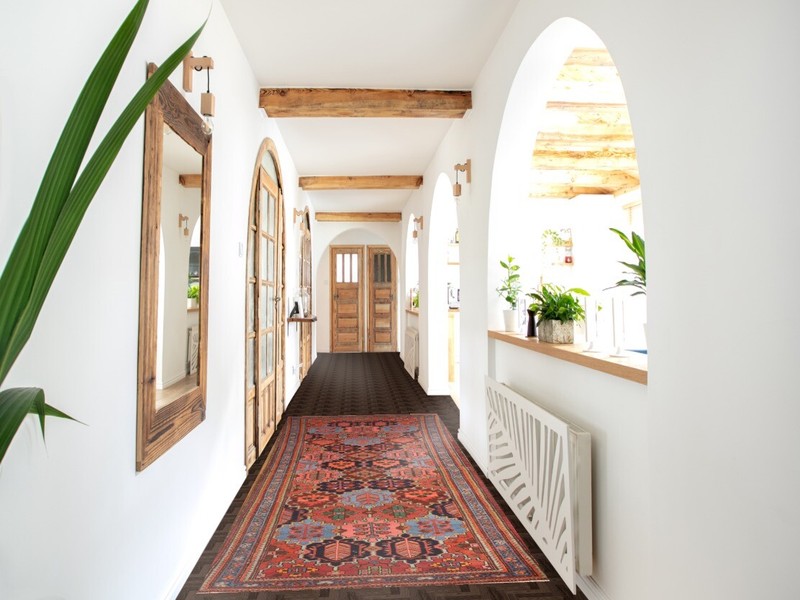 Vegetable Dye Wool Bakhtiari Runner Vintage Rug 3x10 Traditional Hand-made Rug gallery
