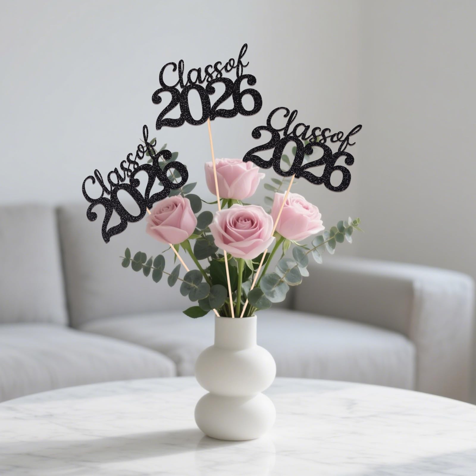 Class of 2026 Graduation Table Centerpieces Black Gold Party Decorations gallery