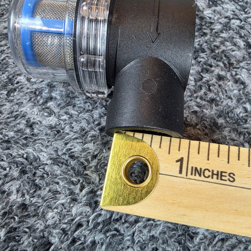 Garden Hose Inline Strainer Filter 50 Mesh w/ 90° Elbow Connector & Fittings Set gallery