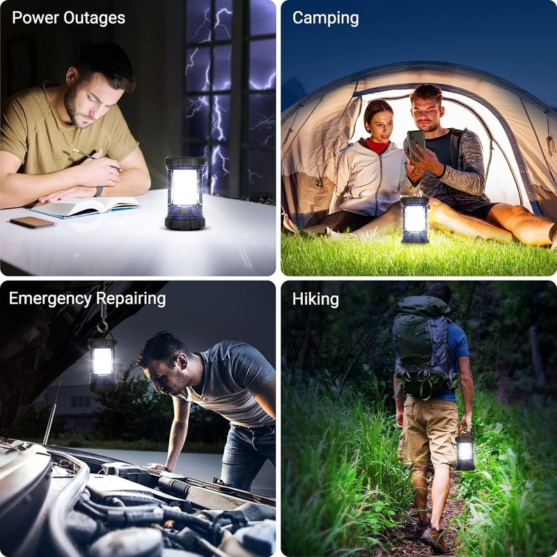 Camping Lantern, 3200LM LED Lanterns for Power Outages, 4600mAh Phone Charger & gallery