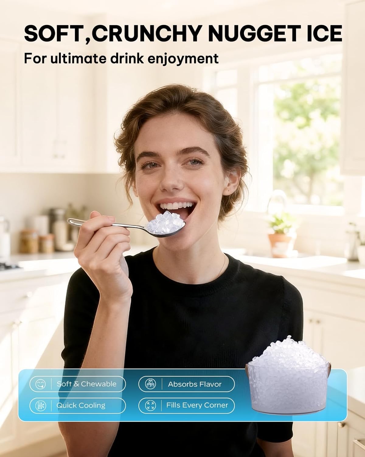 Countertop Nugget Ice Maker 33lb per Day gallery