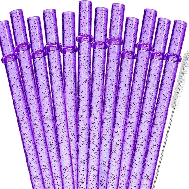 12Pack Color Replacement Straws for Stanley 40 oz Tumbler 12/9 inch Reusable USA gallery