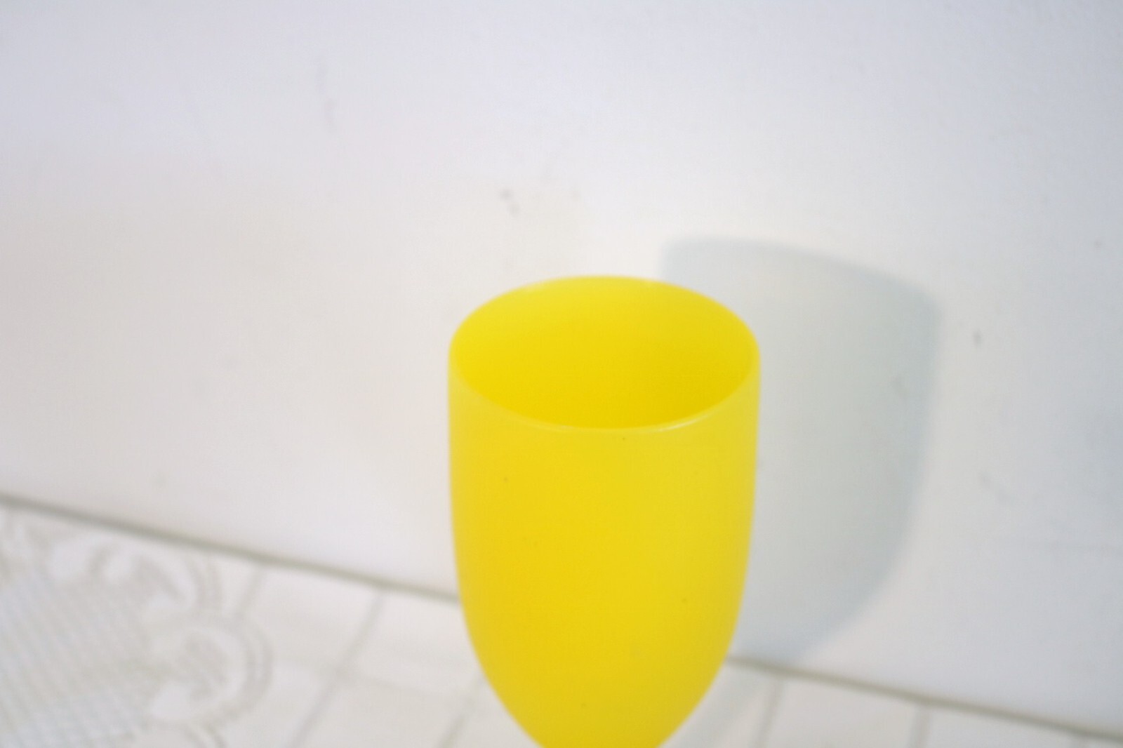 KMART 0-227319-118 BEACH PICNIC CAMPING PLASTIC WARE Yellow Water Goblets Qty 2 gallery