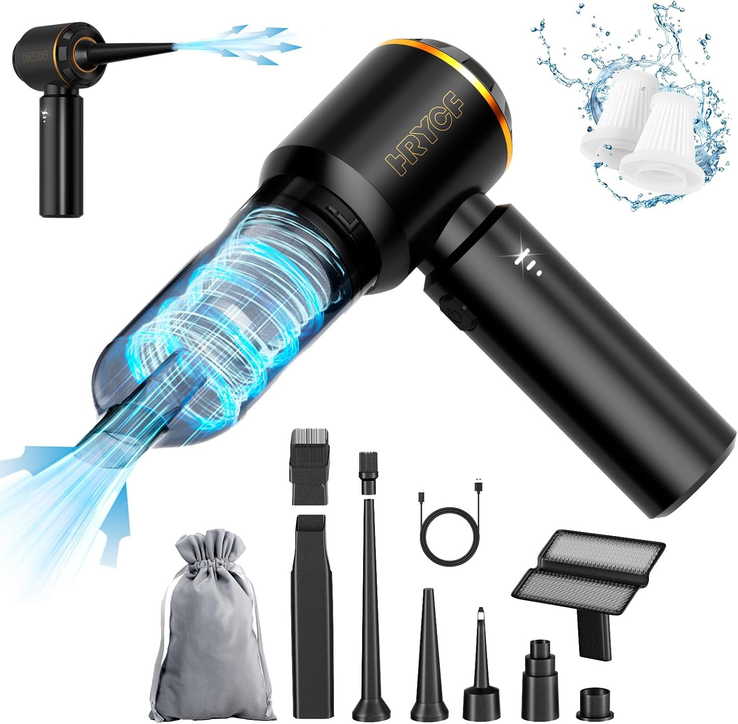 Car Vacuum Cleaner,Handheld Vacuum,20000Pa High Power 4-In-1 Portable Rechargeab gallery