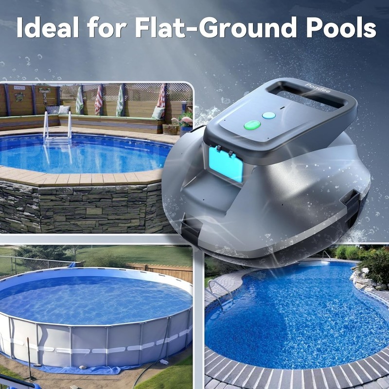 X1 Robotic Pool Vacuum, Cordless Pool Cleaner with 120-Min Runtime, Auto-Parking gallery