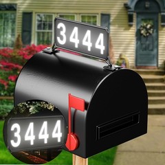 Metal Mailbox Address Plaques – Reflective House Number Plaque for Outside, Doub