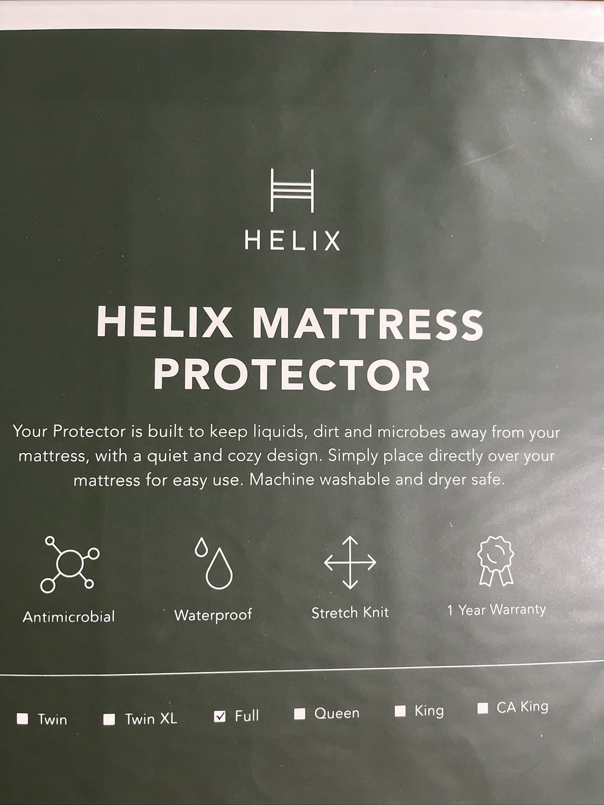 Helix mattress protector - Full size, new gallery