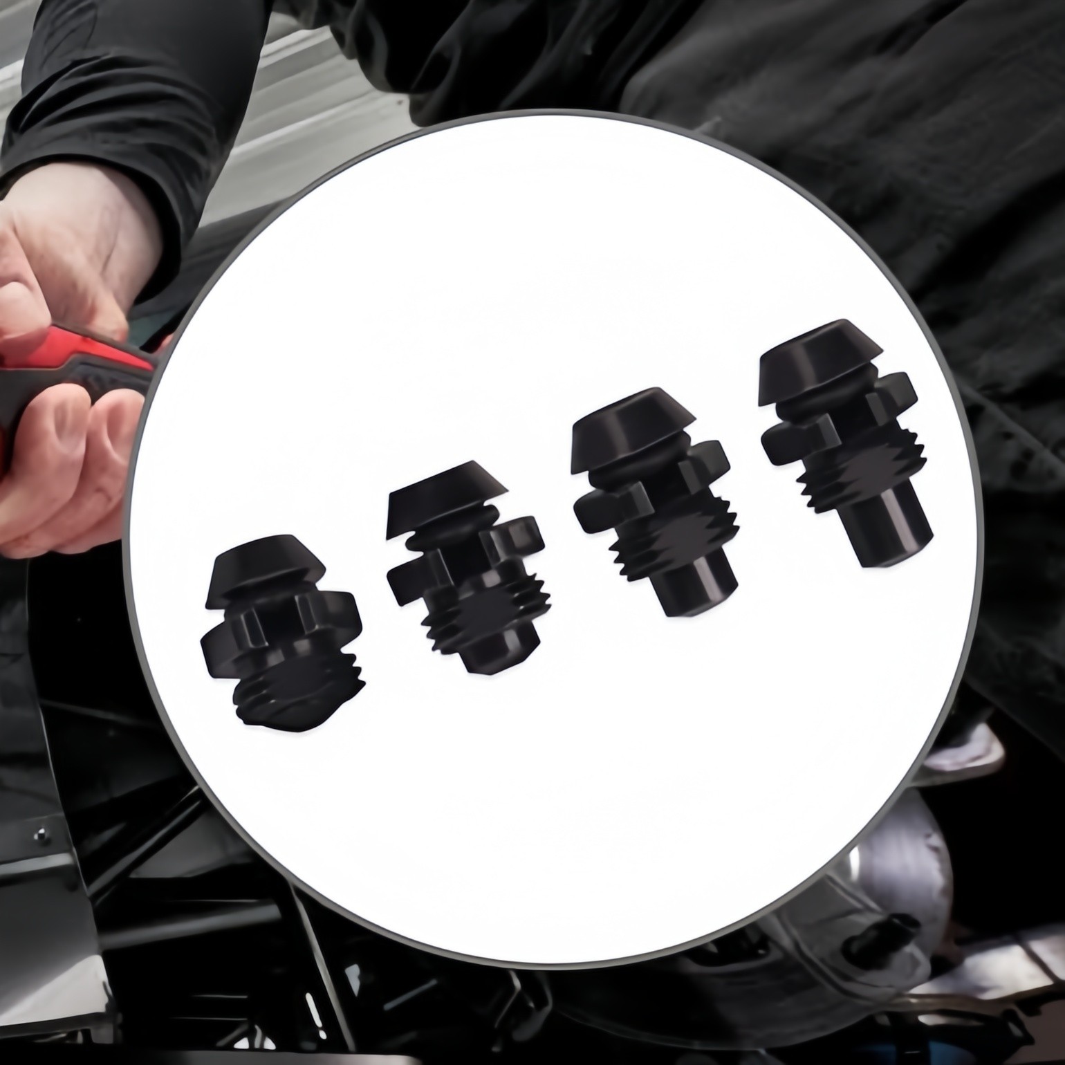 4Pcs For 2550 Rivet Tool Retention Nose Pieces 48-54-0100 3/32 1/8 5/32 3/16In gallery