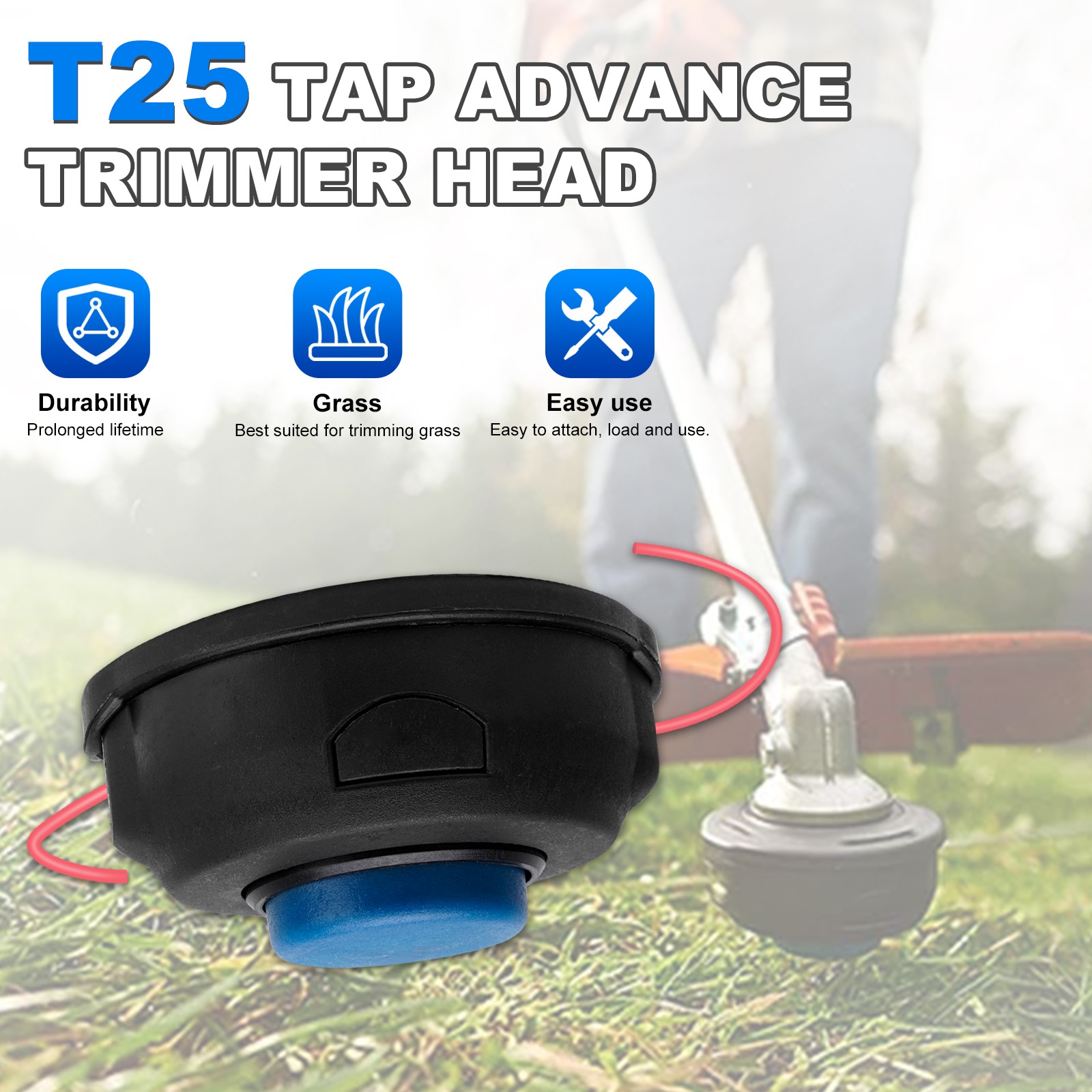 5-Pack T25 Tap String Trimmer Head Fits Husqvarna 966674401 122C 124C 124L 125C gallery