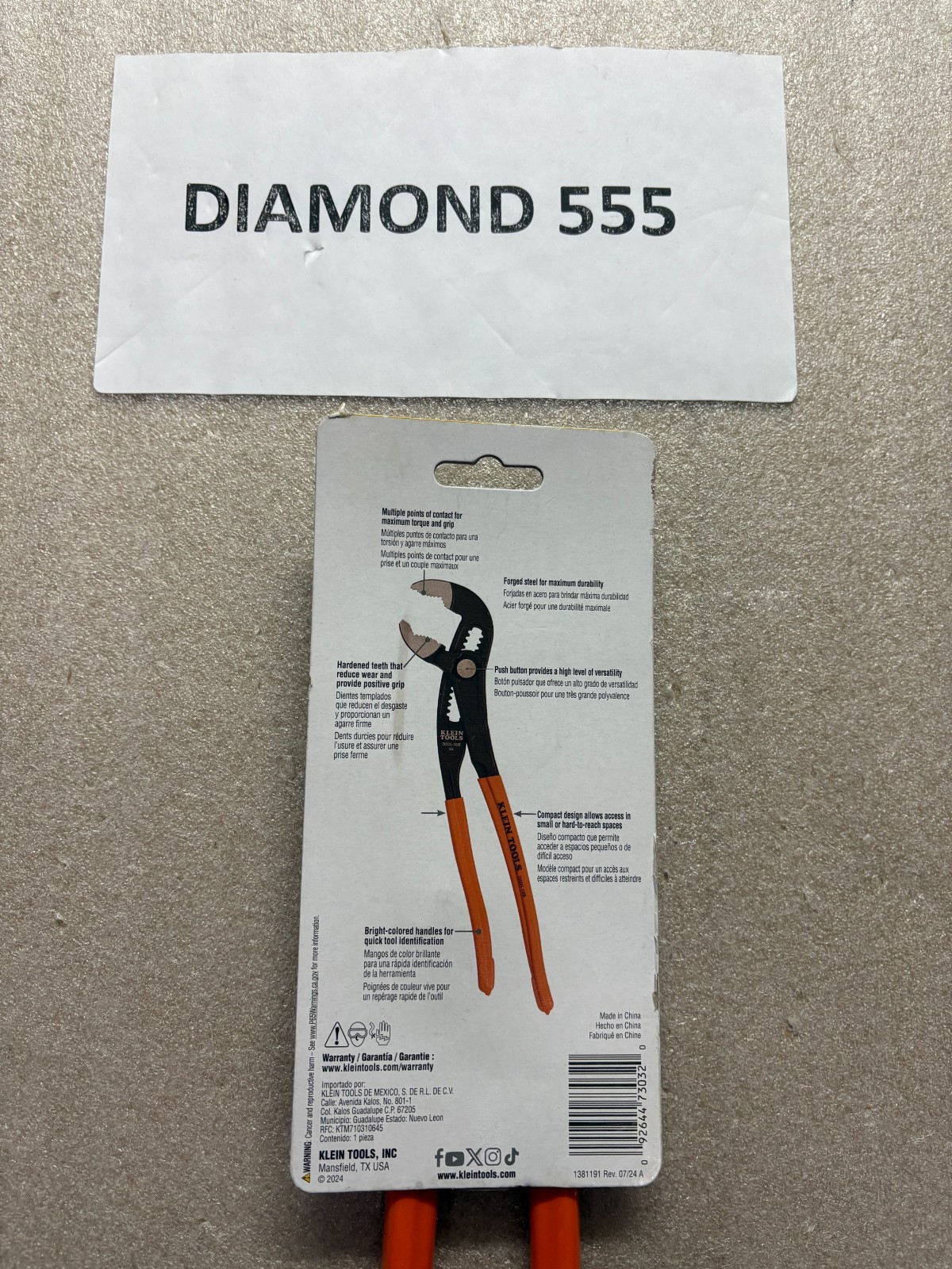 Klein Tools Quick-Adjust Klaw Pump Pliers, 10-Inch (D505-10B) | 0320 gallery