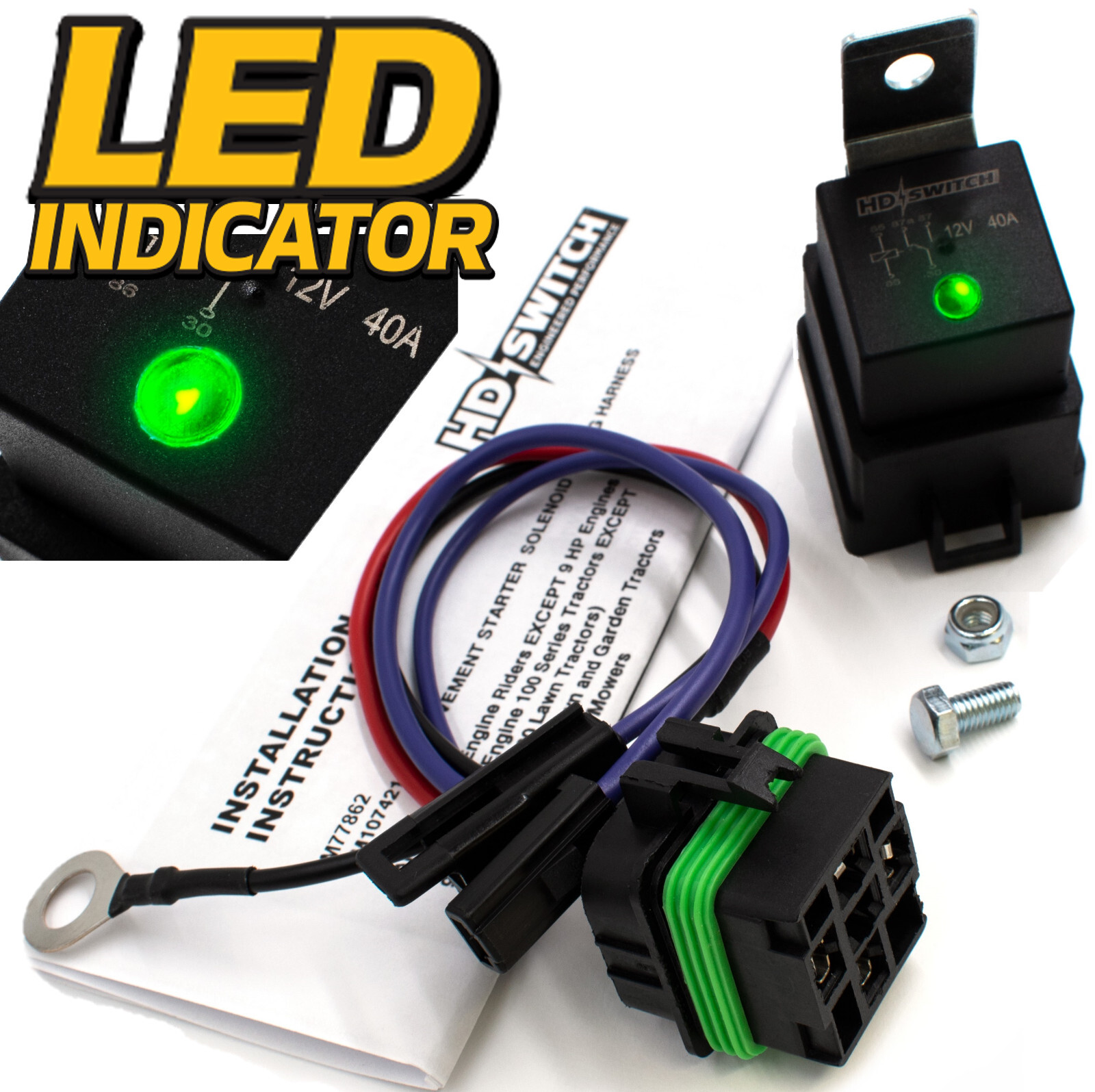Starter Relay Kit for John Deere AM107421 316 318 160 165 180 420 GX70 GX75 GX95 gallery
