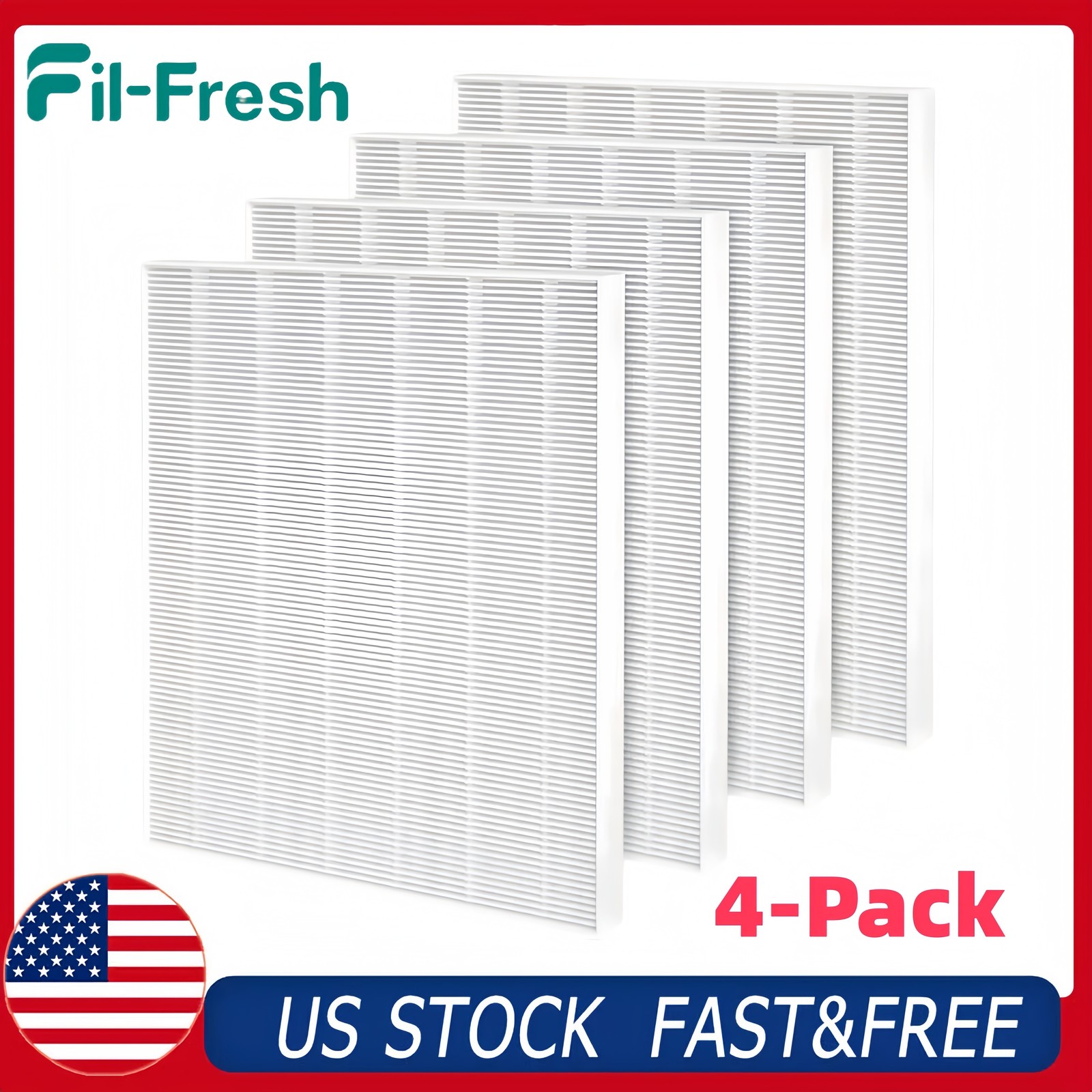 Fil-Fresh 4-Pack Winix C535 HEPA Filter Replacement H13 True Air Purifier Filter gallery