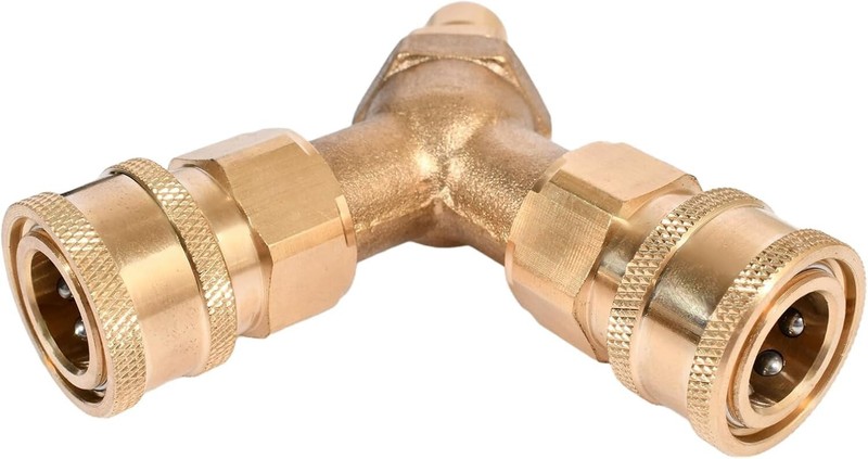 Pressure Washer Tee 3/8" Fitting Splitter Coupler Quick Connect Power Washer gallery