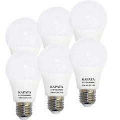 12V Light Bulb Daylight White 6000K E26 Edison Base Energy Saving 60W Equivalent