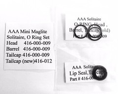 4 Pack- Authentic OEM “AAA” Solitaire Mini Maglite O-Ring Set