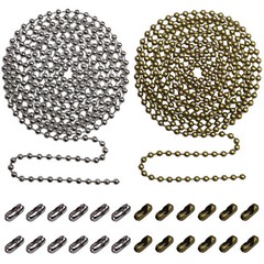 2pack Beaded Pull Chain Extension with Connector 10 Feet Beaded Roller Chain