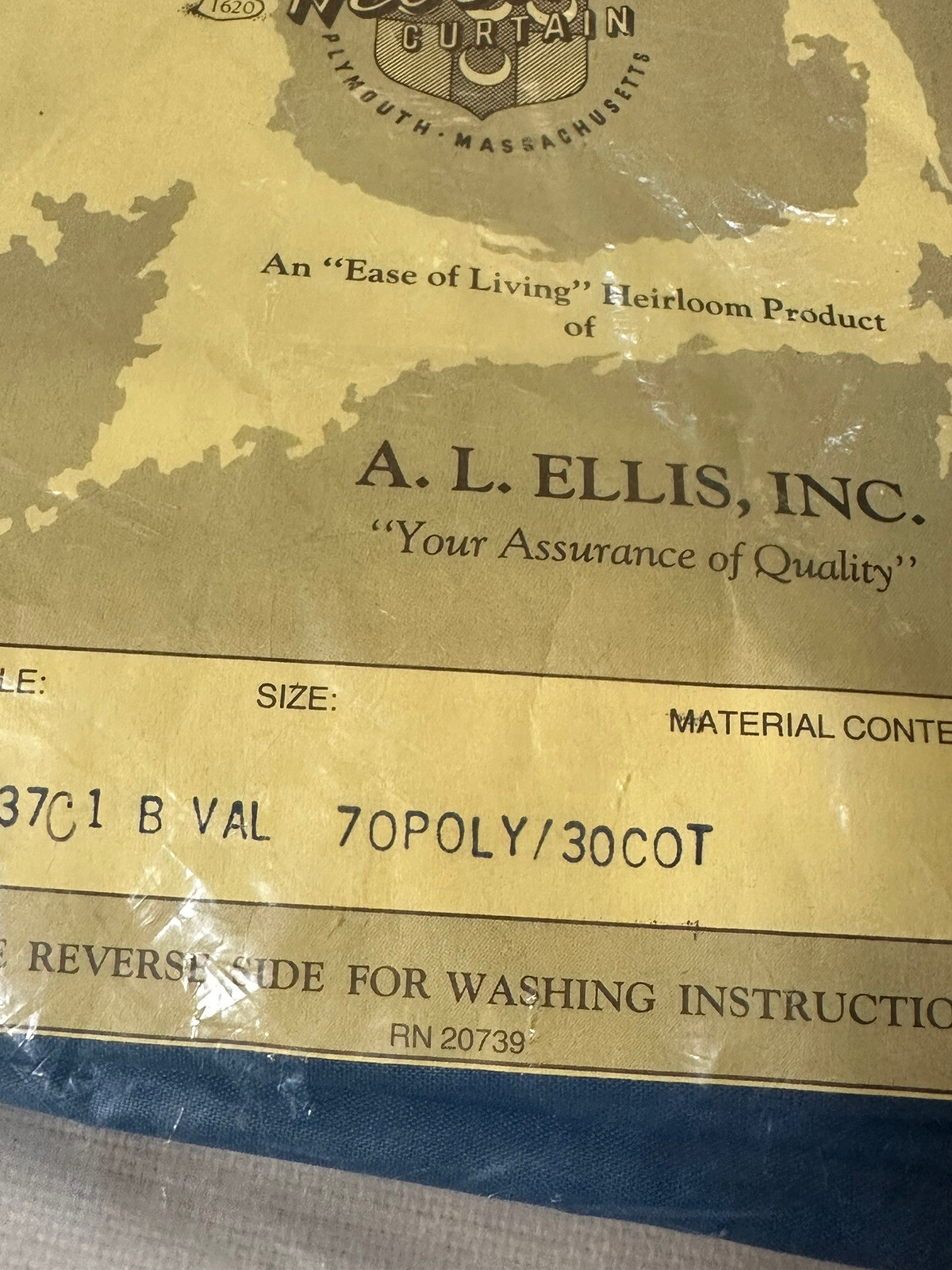 A.L. Ellis, Inc Style 437C2 B Valance Blue White Lace Heirloom Curtain gallery