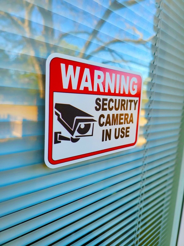6x Security Video Surveillance Burgler Sticker Decal Warning Sign Camera in Use gallery