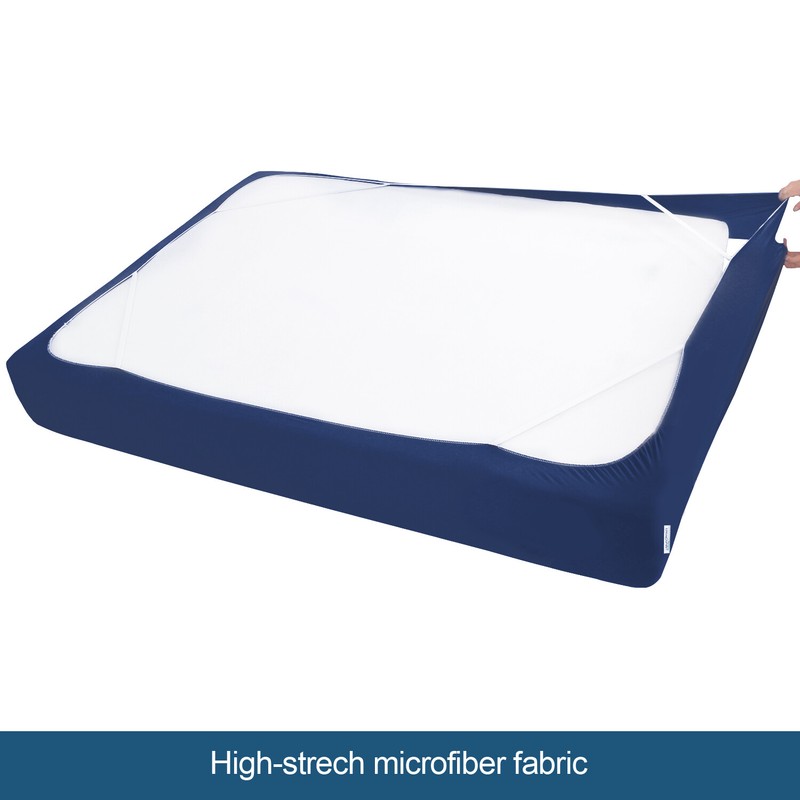 Box Spring Cover with Smooth Elastic Woven Washable Navy Twin/Full/Queen/King gallery