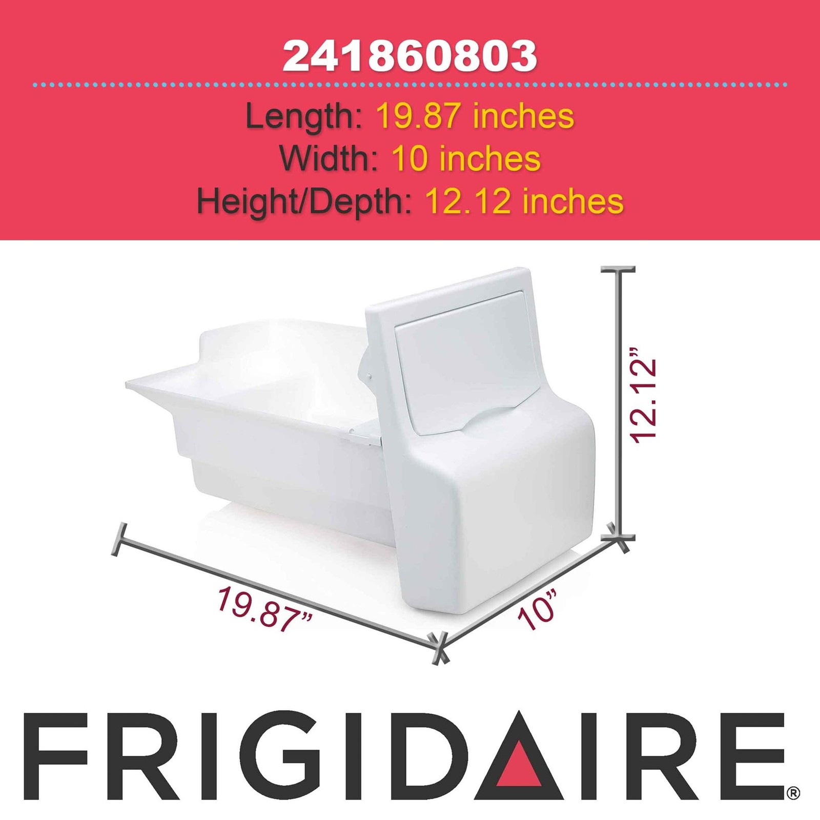 GENUINE Frigidaire 241860803 Ice Container Assembly for Refrigerator gallery