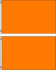 (2 pack lot) 3×5 Orange Solid Plain Blank Color Flag 3’x5′ Banner Grommets 100D