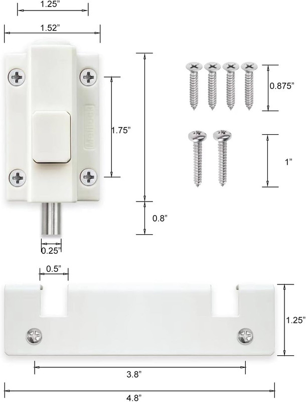 Sliding Door Security Lock - Sliding Patio Door Lock for Glass Doors, Child Safe gallery