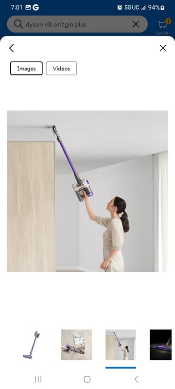 Dyson V8 Origin Plus Cordless Stick Vacuum Cleaner Purple SV25 NIB gallery