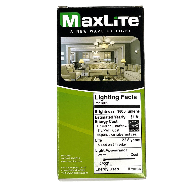 Maxlite 14099414 15W Dimmable A19 GU24 2700K LED Omni Light Bulb 100W CFL equal gallery