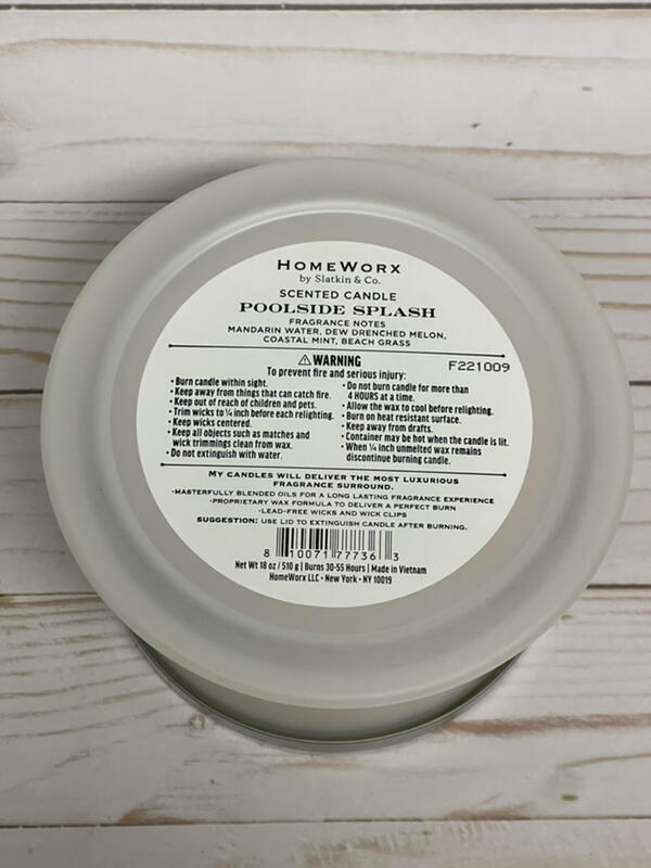 Homeworx by Slatkin Poolside Splash 4-Wick Candle gallery