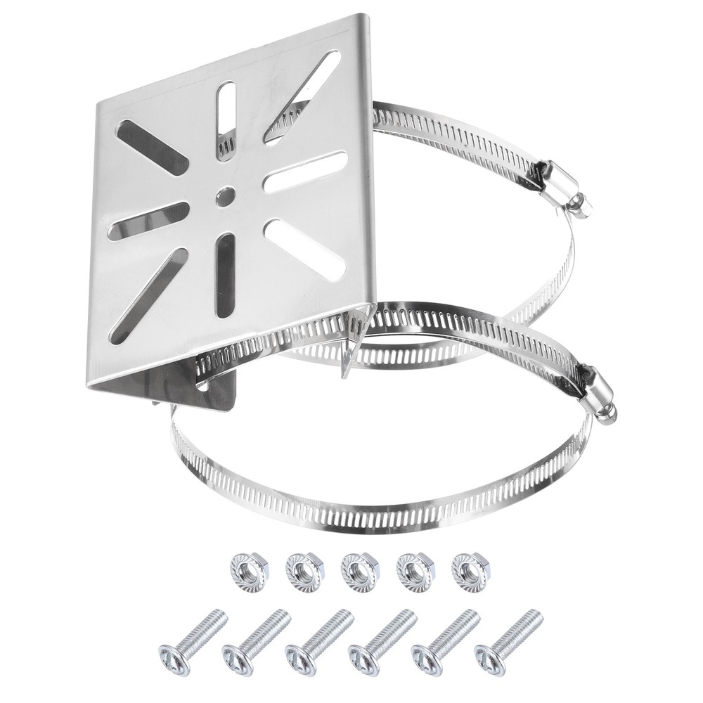 1 Pack Vertical Pole Mount Bracket 4.1" Dome Vertical Pole, Stainless Steel