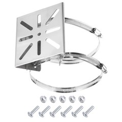 1 Pack Vertical Pole Mount Bracket 4.1″ Dome Vertical Pole, Stainless Steel
