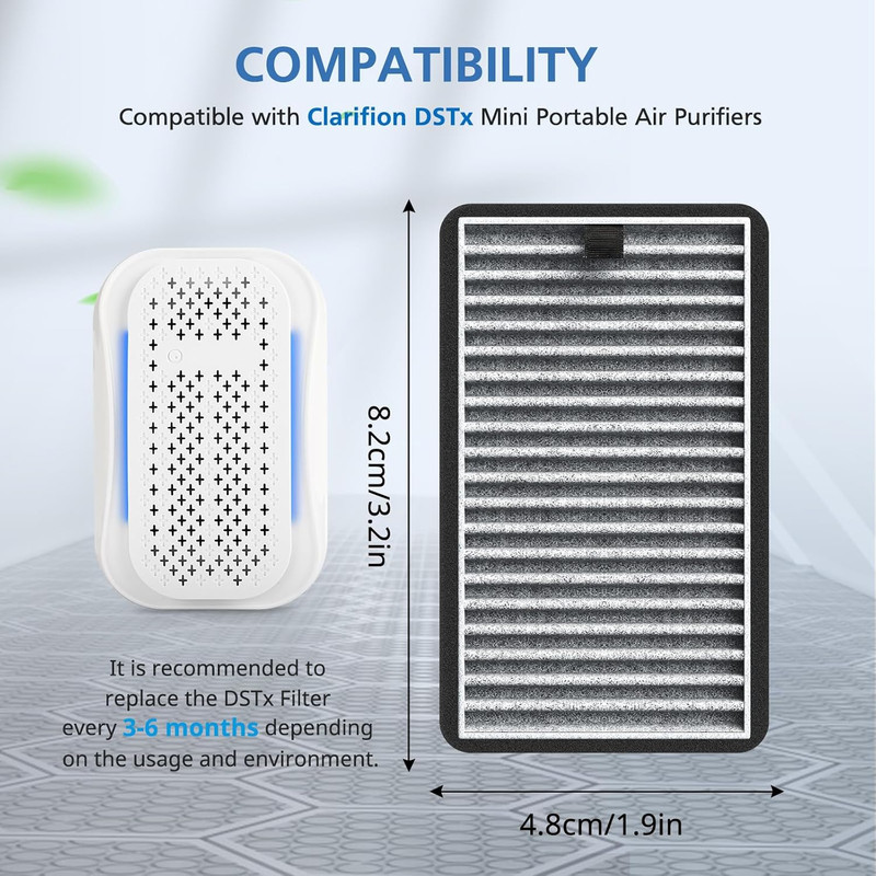8 Pack for Dstx Replacement Filters Compatible with Clarifion Dstx Mini Personal gallery