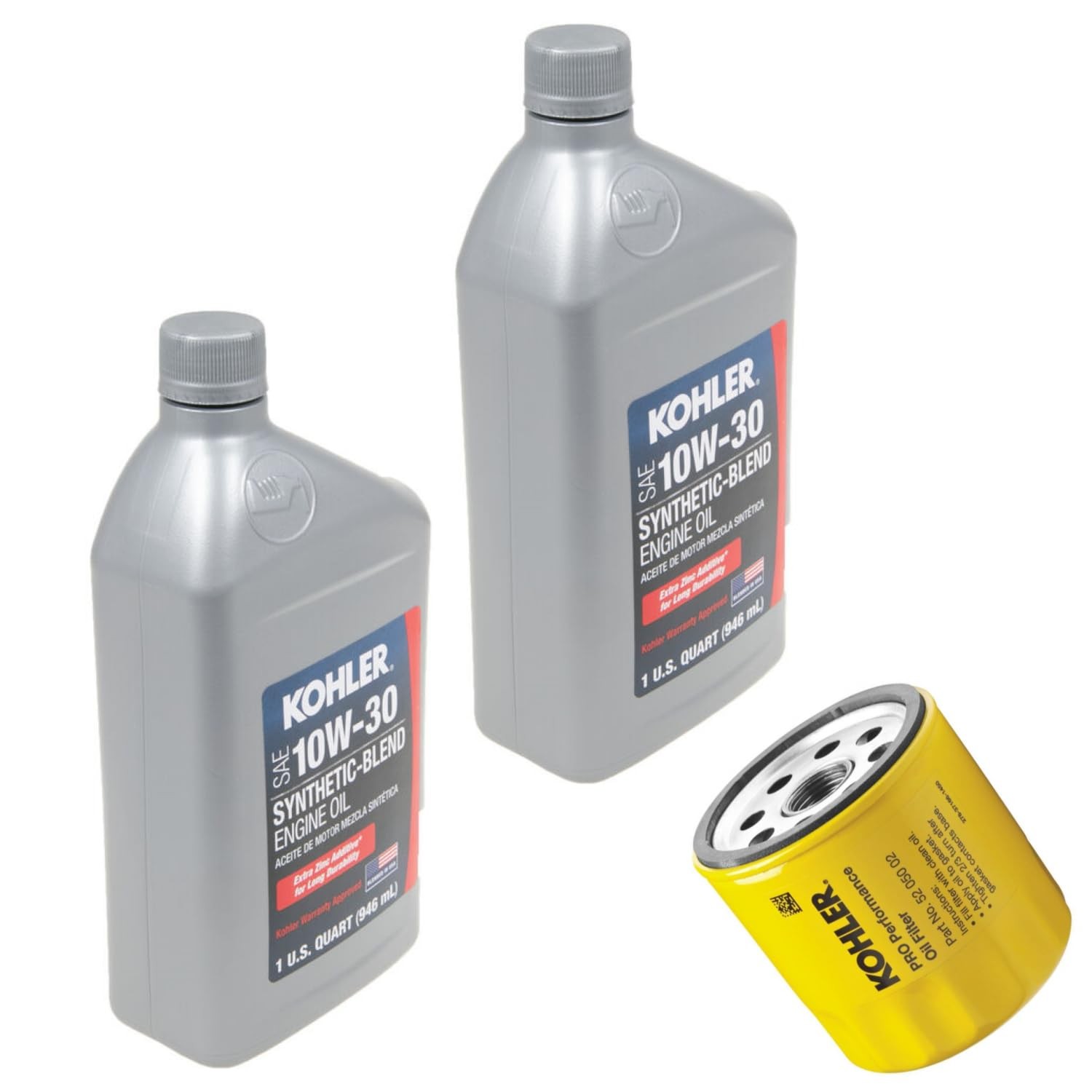 Maintenance 2 Qts Synethetic Blend 10W30 Kohler Engine Oil & (1) 52 050 02-S1... gallery