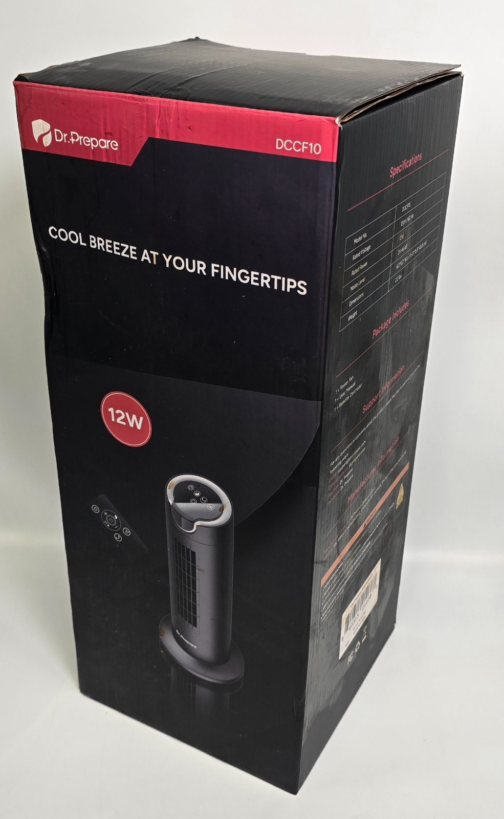 DR.PREPARE Tower Fan for Bedroom, 25 dB Quiet DC Bladeless Fan w/ Remote *NEW* gallery