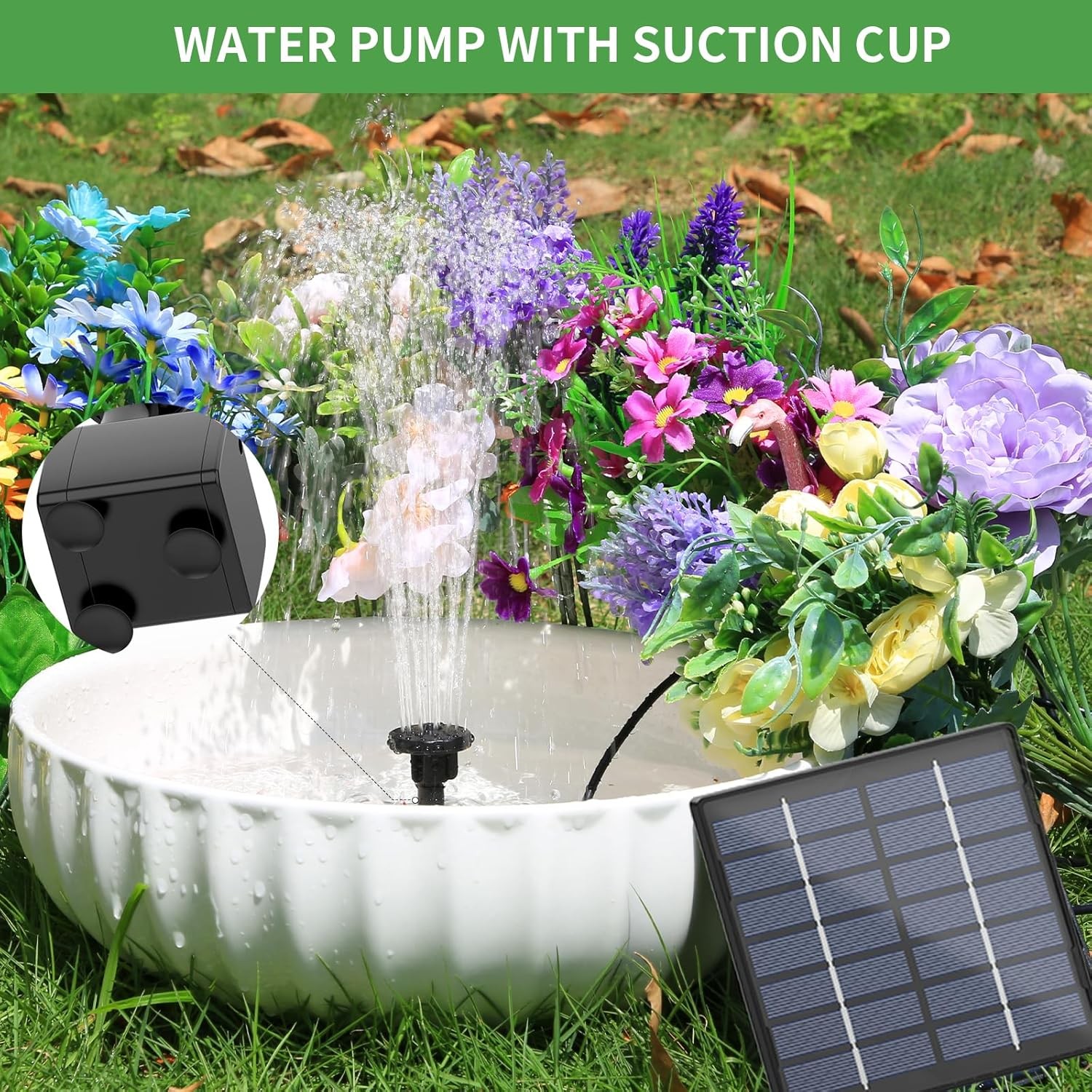 2026 Upgraded Solar Water Pump 12V Submersible Outdoor Fountain DIY Kit gallery