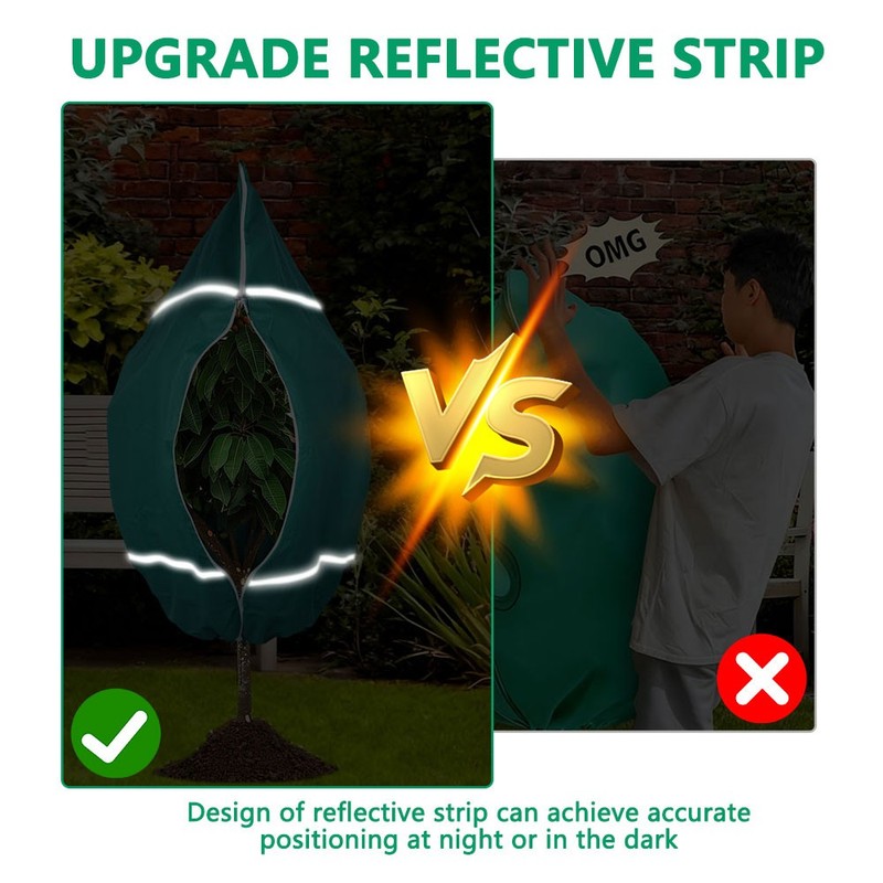 Outdoor Plant Covers for Winter Freeze Protection w/Zipper & Drawstring Reusable gallery