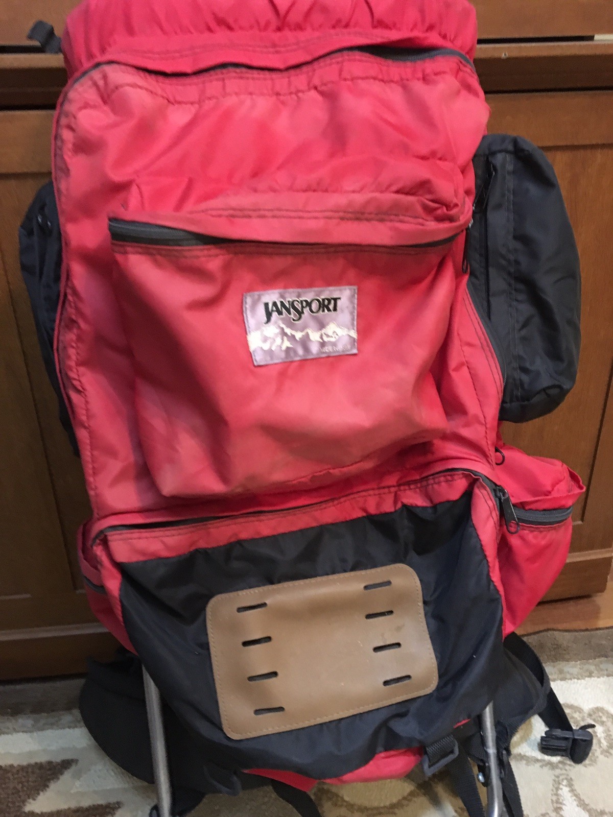 Vintage Large Red Jansport External Frame Hiking Backpack 2