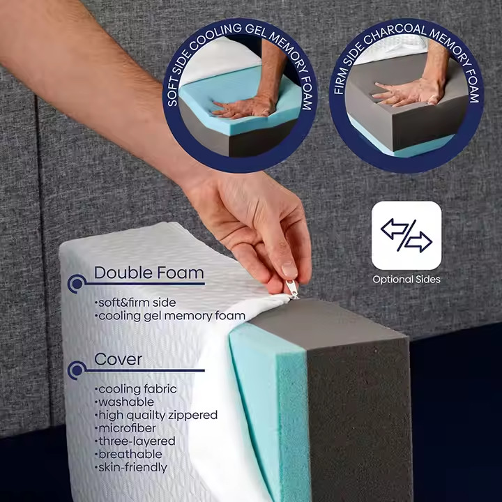 Memory Foam Cube Pillow for Side Sleepers ,Orthopedic Perfect for Side gallery