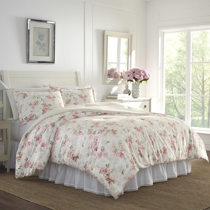 Laura Ashley - King Comforter Set Luxury Bedding Matching Shams Stylish Home gallery
