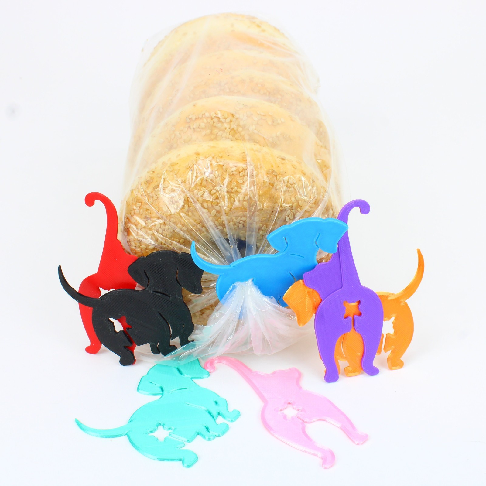 Dog Cat Bread Bag Clips Food Bag Clips Squeeze Food Fruit Bread Bag Cinch gallery