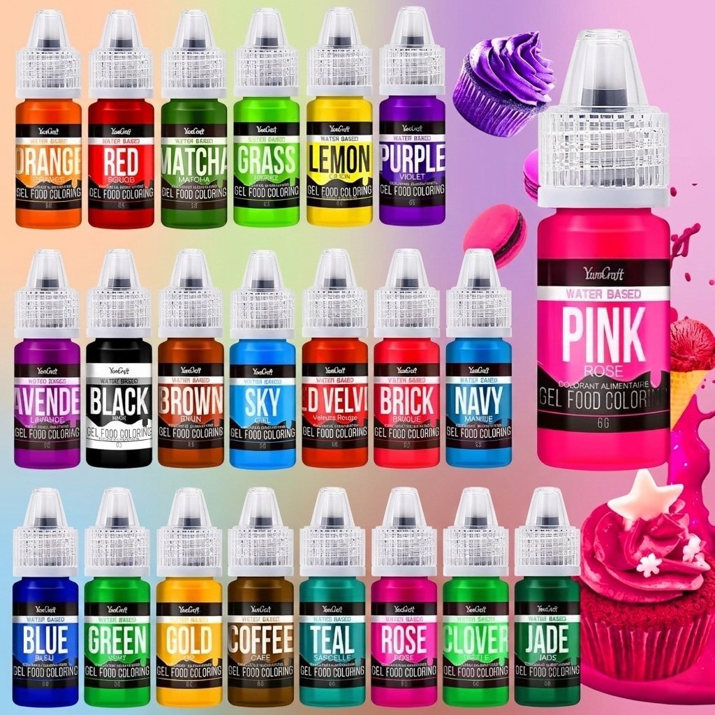 Food Coloring Gel Set - 22Vibrant Color Gel Food Coloring for Cake Decorating, B gallery