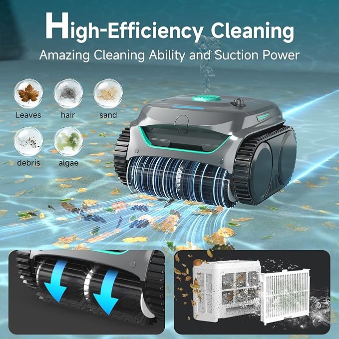 WYBOT C2 Cordless Robotic Pool Cleaner, Dual Filtration, Pool Vacumm Robot gallery