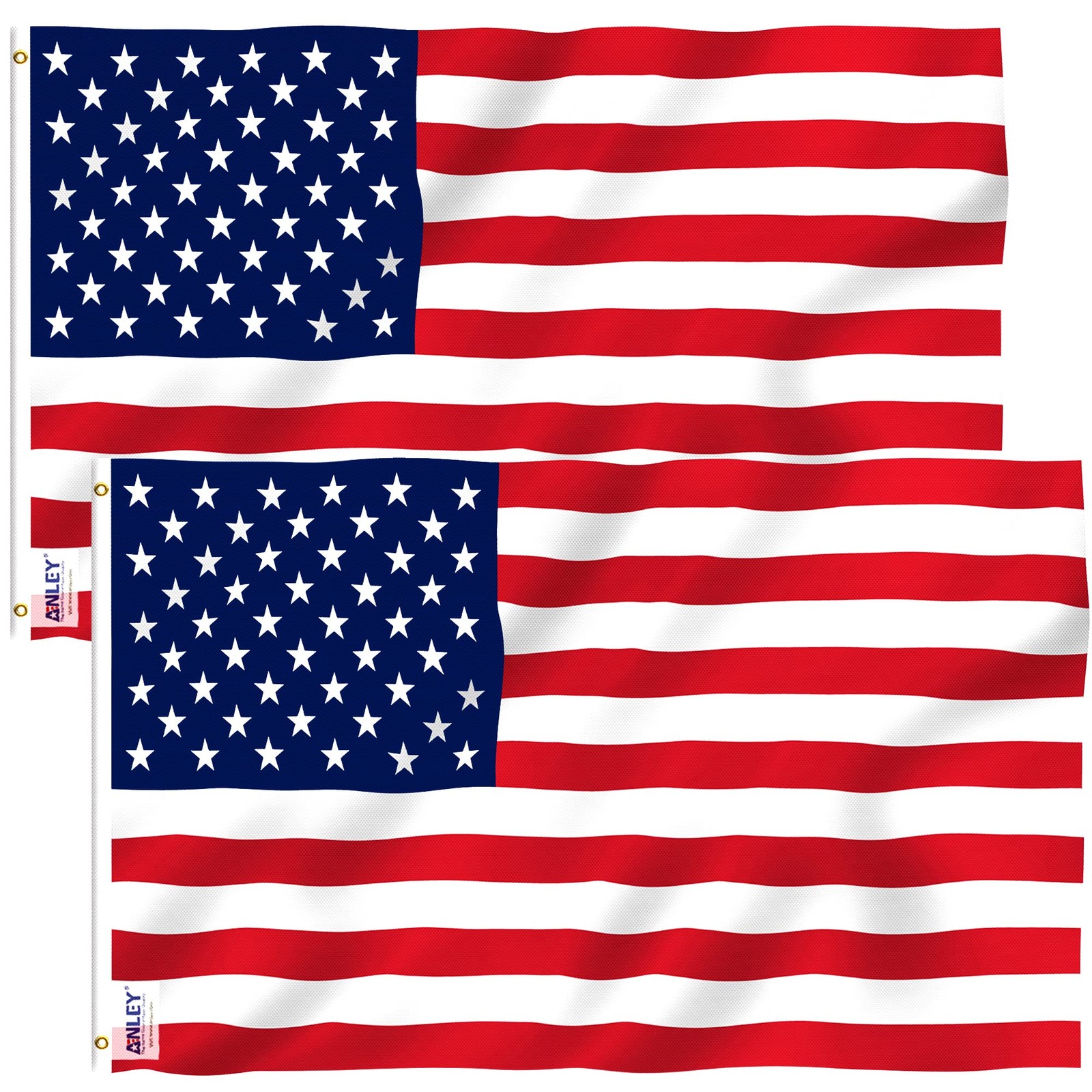 American Flag Polyester Canvas Header Brass Grommets Banner Banners Set 3x5 2... gallery