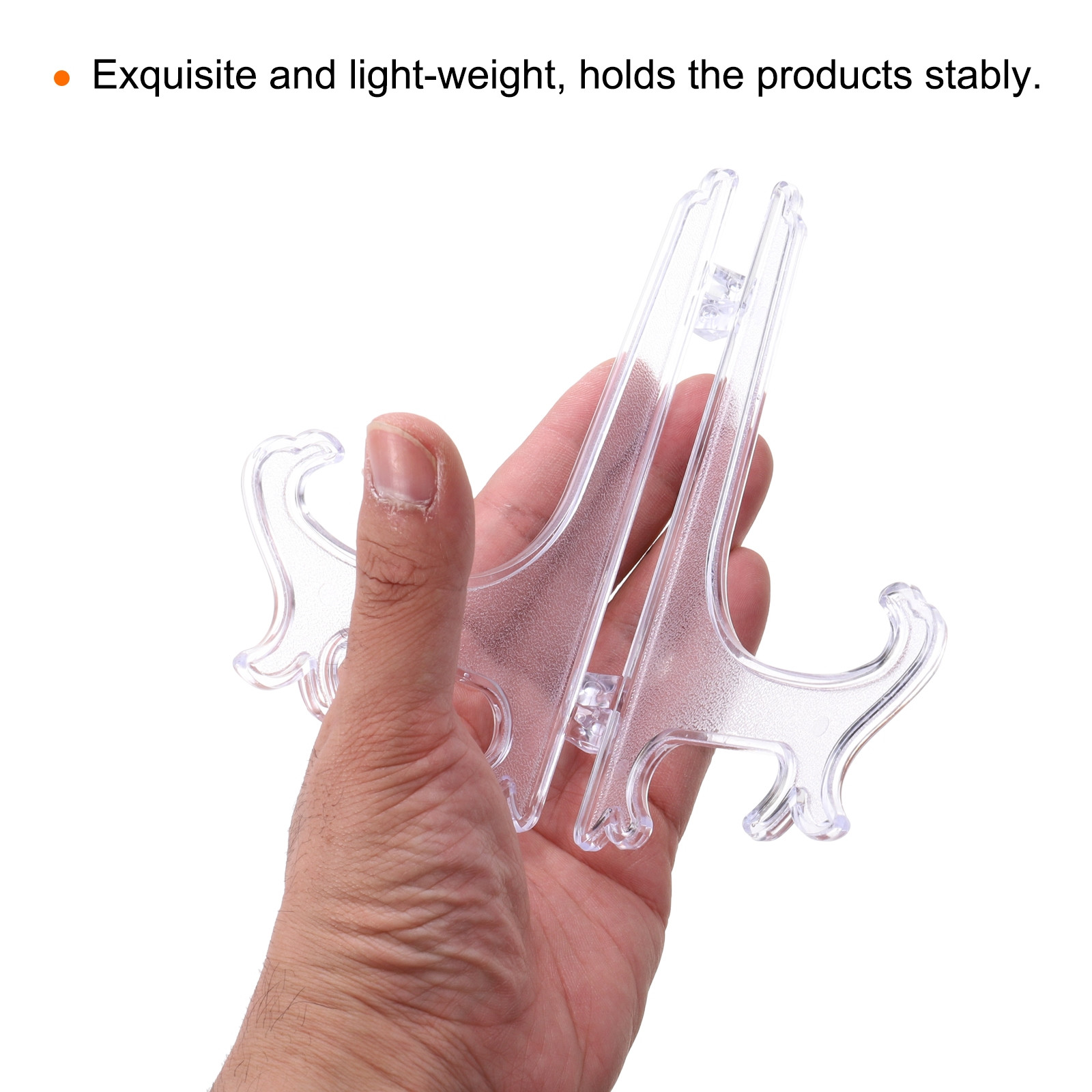 6" Acrylic Plate Stands for Display Plate Holder Transparent 12Pcs gallery