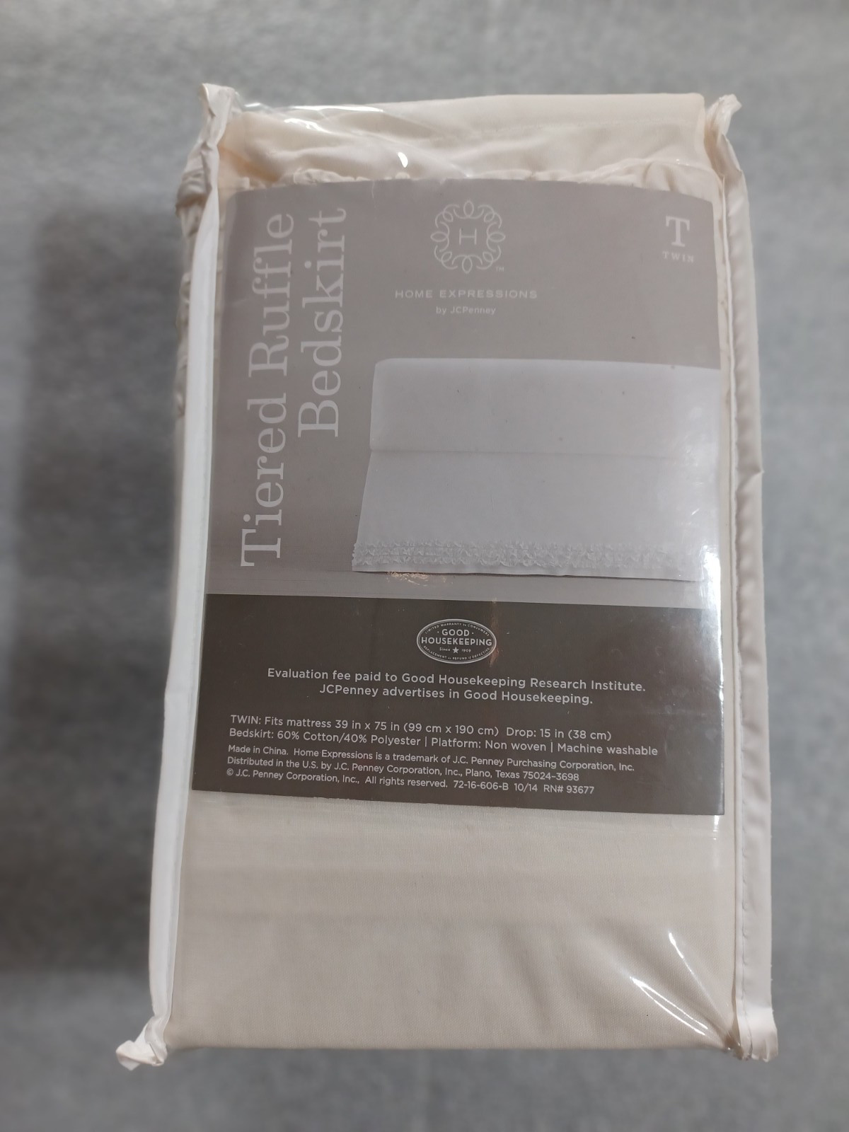 ~NEW~JCP HOME EXPRESSIONS Ruffled Bed Skirt-15in Drop/Fits39in X 75in TWIN gallery