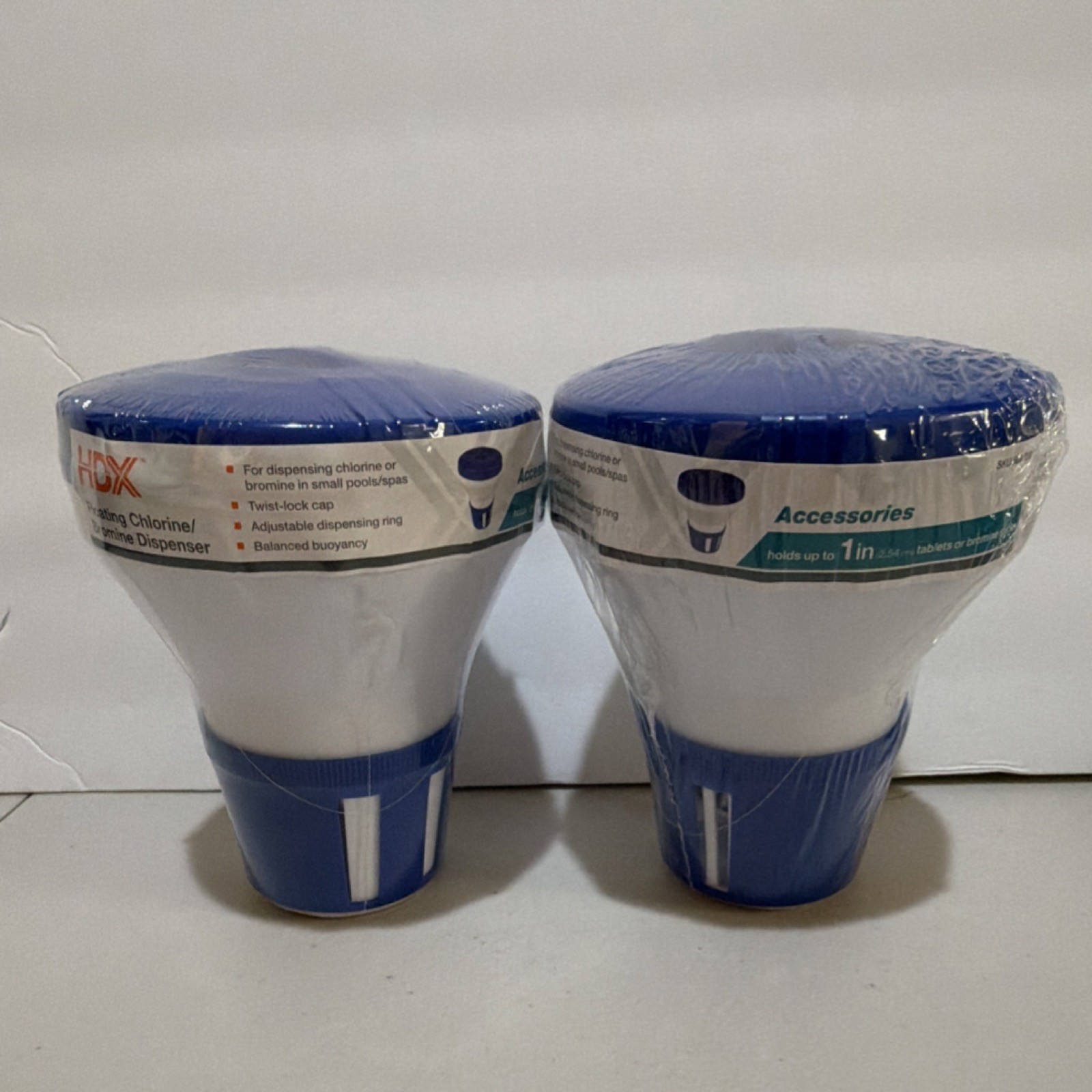 HDX Floating Chlorine Bromine Dispenser Pool Spa Tablet Floater ( 2 Pack ) gallery